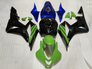 Carenados Moto Honda CBR600RR 2007-2008 - Azul Verde Negro Brillante