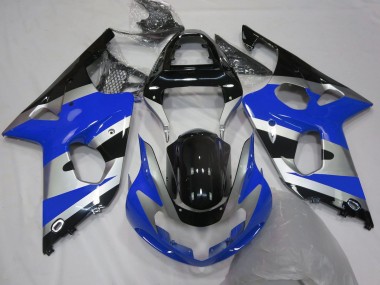 Carenados Moto Suzuki GSXR 1000 2000-2002 - Azul Plata Negro OEM Estilo
