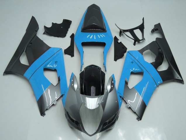 Carenados Moto Suzuki GSXR 1000 2003-2004 - Azul Claro Plata Negro