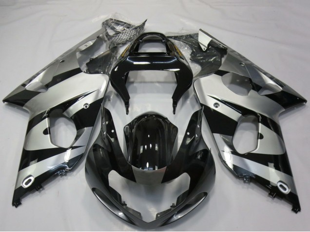 Carenados Moto Suzuki GSXR 1000 2000-2002 - Plata Negro Brillante