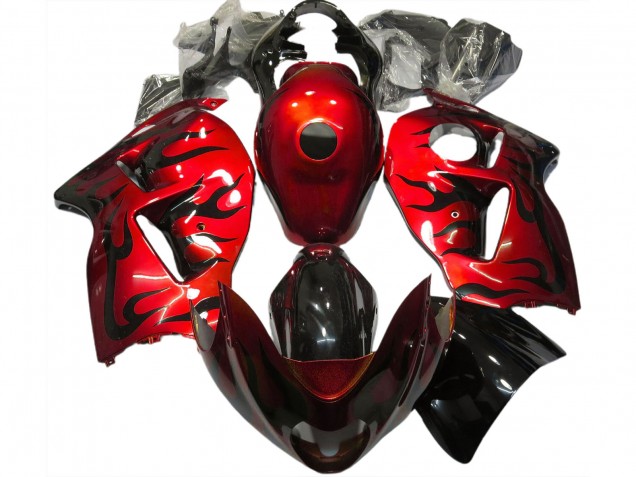 Carenados Moto Suzuki GSXR 1300 1996-2007 - Rojo Negro Llama