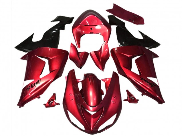 Carenados Moto Kawasaki ZX10R 2006-2007 - Rojo Negro Brillante