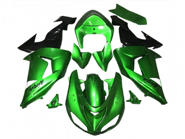 Carenados Moto Kawasaki ZX10R 2006-2007 - Verde Negro Brillante