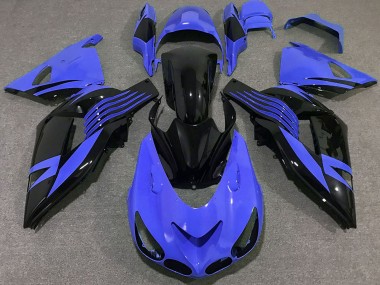Carenados Moto Kawasaki ZX14R 2006-2011 - Azul Negro Brillante