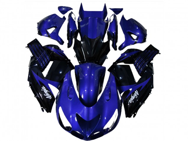 Carenados Moto Kawasaki ZX14R 2006-2011 - Azul Negro Brillante Blanco Ninja
