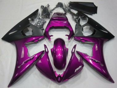 Carenados Moto Yamaha R6 2005 - Rosa Oscuro Negro Mate