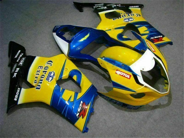 Carenados Moto Suzuki GSXR 1000 2003-2004 - Amarillo Azul Blanco Rojo Corona Motul