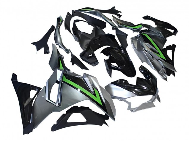 Carenados Moto Kawasaki Ninja 500 EX500R 2024-2025 - Gris Verde Negro