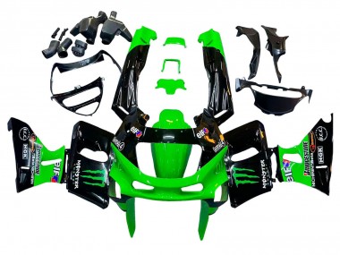 Carenados Moto Kawasaki ZZR600 1998-2003 - Verde Negro Monstruo Elf