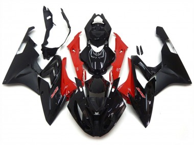 Carenado Moto ABS BMW S1000RR 2017-2018 - Rojo Negro Brillante Negro Mate