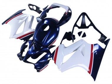 Carenados Moto Honda VFR 800 2002-2013 - Blanco Rojo Azul Oscuro