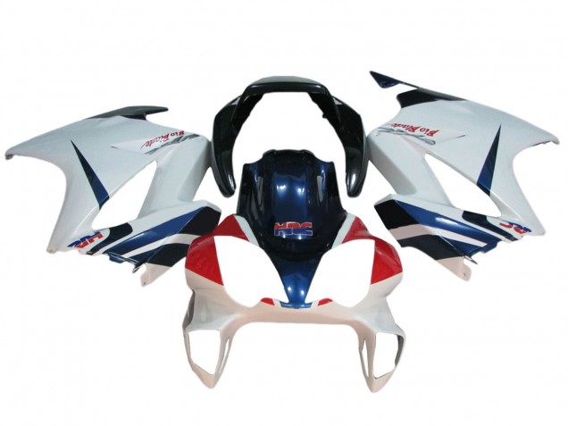 Carenados Moto Honda VFR 800 2002-2013 - Blanco Rojo Azul Oscuro HRC