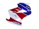 Carenados Moto Honda VFR 800 2002-2013 - Blanco Rojo Azul Motul