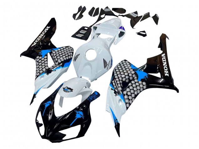 Carenado Moto Honda CBR1000RR 2006-2007 - Blanco Azul Negro Brillante