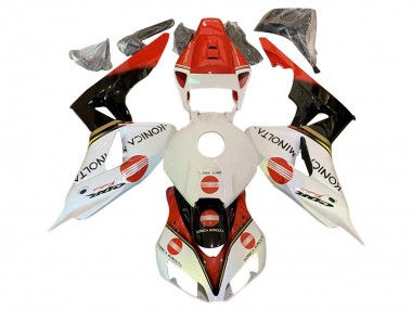 Carenados Moto Honda CBR1000RR 2006-2007 - Blanco Rojo Negro Brillante Konica Minolta