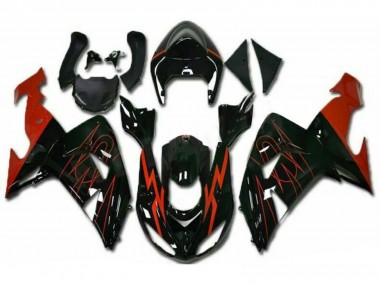 Carenados Moto Kawasaki ZX10R 2006-2007 - Negro Brillante Rojo