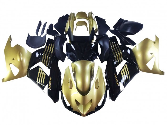 Carenados Moto Kawasaki ZX14R ZZR1400 2006-2011 - Oro Negro