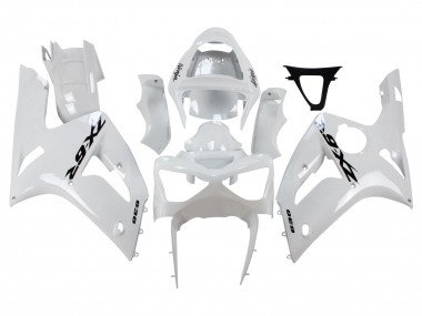 Carenados Moto Kawasaki ZX6R 2003-2004 - Blanco Negro Calcomanías