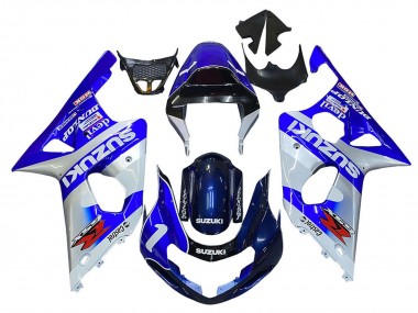 Carenados Moto Suzuki GSXR1000 2000-2002 - Azul Blanco Plata Castrol Dunlop