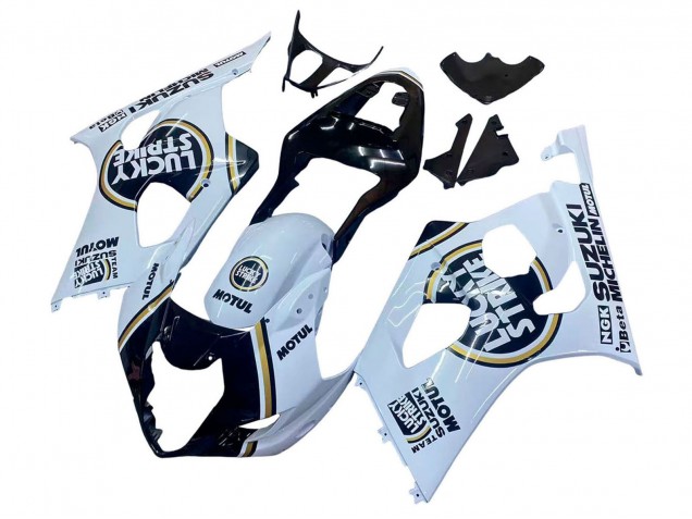 Carenados Moto Suzuki GSXR 1000 2003-2004 - Blanco Negro Oro Motul Lucky Strike