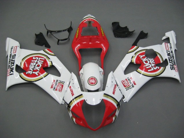 Carenados Moto Suzuki GSXR 1000 2003-2004 - Blanco Rojo Motul Lucky Strike