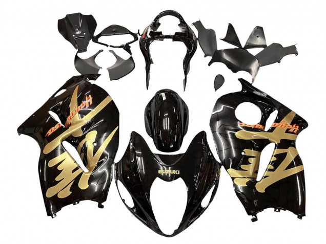 Carenados Moto Suzuki GSXR 1300 Hayabusa 1996-2007 - Negro Brillante Oro Hayabusa