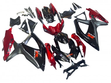 Carenado Moto Suzuki GSXR 600 / GSXR 750 2008-2010 - Rojo Negro Brillante