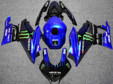 Carenados Moto Yamaha YZF R3/R25 2019-2021 - Azul Negro Verde ENEOS Yamalube Monstruo