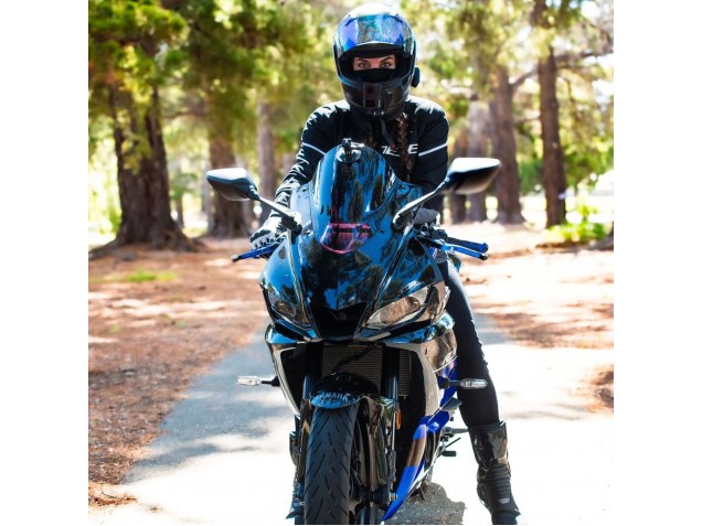 Carenados Moto Yamaha YZF R3/R25 2022-2024 - Azul Negro Brillante