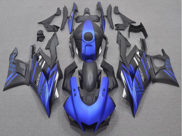 Carenados Moto Yamaha YZF R3/R25 2022-2024 - Azul Negro Mate Monstruo