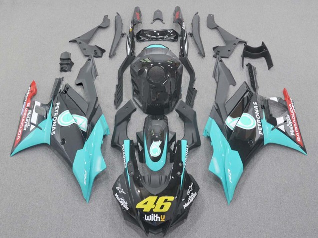 Carenados Moto Yamaha YZF R3/R25 2022-2024 - Azul Claro Rojo Negro Petronas 46