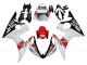 Carenados Moto Yamaha YZF R6 2003-2004 - Blanco Rojo Negro Brillante Motul