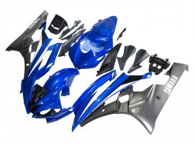 Carenados Moto Yamaha YZF 600 R6 2006-2007 - Azul Blanco Negro Brillante