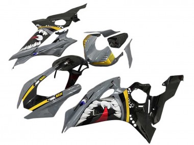 Carenados Moto Yamaha YZF 600 R6 2017-2023 - Gris Amarillo Negro Brillante Tiburón