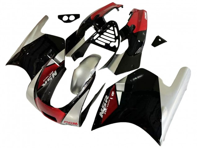 Carenados Moto Honda NSR250R 1988-1989 - Plata Rojo Negro Brillante