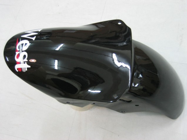 Carenados Moto Kawasaki ZX9R 2000-2001 - Negro Brillante Blanco West