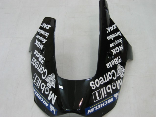 Carenados Moto Kawasaki ZX9R 2000-2001 - Negro Brillante Blanco West