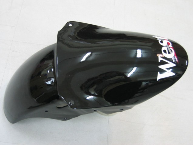 Carenados Moto Kawasaki ZX9R 2000-2001 - Negro Brillante Blanco West