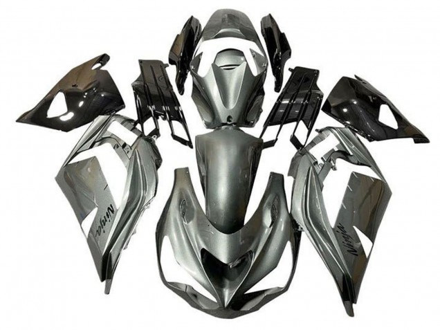 Carenados Moto Kawasaki ZX14R ZZR1400 2012-2024 - Plata Metalizado Negro