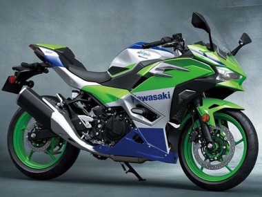 Carenados Moto Kawasaki Ninja 500 EX500R 2024-2025 - Plata Verde Azul
