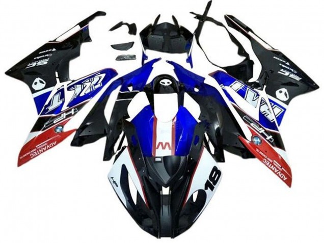 Carenados Moto BMW S1000RR 2015-2016 - Blanco Rojo Azul Negro