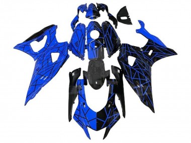 Carenados Moto Yamaha YZF R7 2021-2024 - Azul Negro Dividir Línea