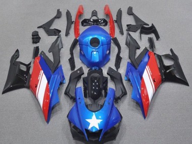 Carenados Moto Yamaha YZF R3/R25 2019-2021 - Azul Rojo Blanco Estrella