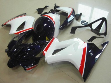 Carenado Moto Honda VFR 800 2002-2013 - Blanco Rojo Azul Oscuro