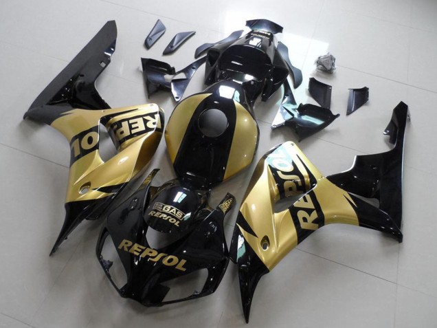 Carenados Moto Honda CBR1000RR 2006-2007 - Negro Brillante Oro Repsol