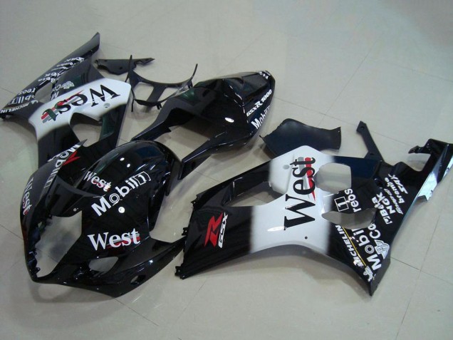 Carenados Moto Suzuki GSXR 1000 2003-2004 - Negro Brillante Blanco West Rojo