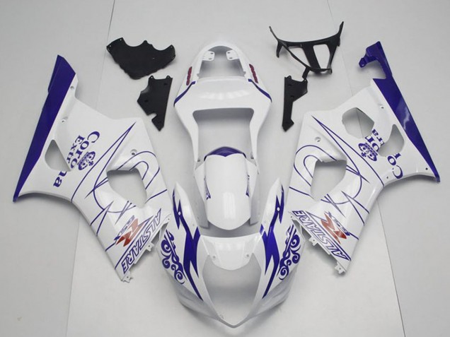 Carenados Moto Suzuki GSXR 1000 2003-2004 - Blanco Azul Corona Alstare