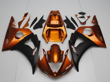 Carenados Moto Yamaha YZF R6 2003-2004 - Naranja Negro Mate