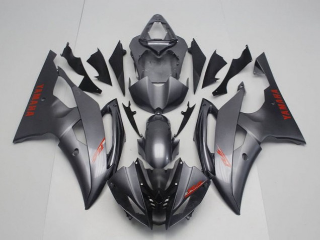 Carenado Moto Yamaha YZF R6 2008-2016 - Gris Rojo Calcomanías