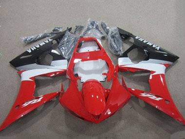 Kits Carenado Moto Yamaha YZF R6 2003-2004 - Rojo Blanco Negro Brillante